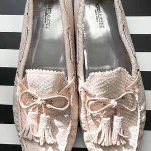 Coach Nadia Tassel Leather Driving Loafers